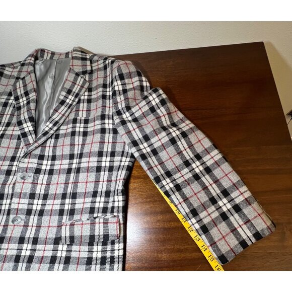Hand Made Jeff Spencer Academia Professor Plaid Tartan Blazer Indie Statement 46 - Picture 11 of 11